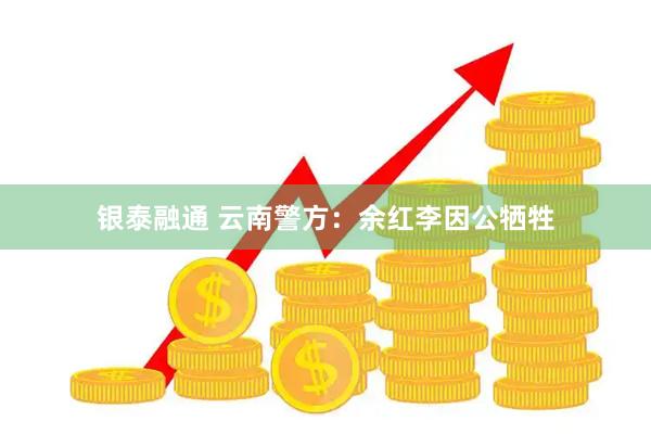 银泰融通 云南警方：余红李因公牺牲